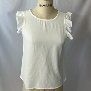 White sleeveless blouse